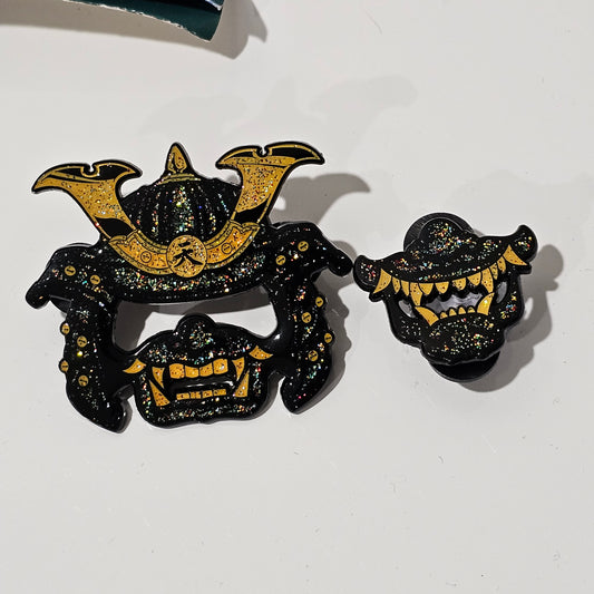 Samurai and Oni mask